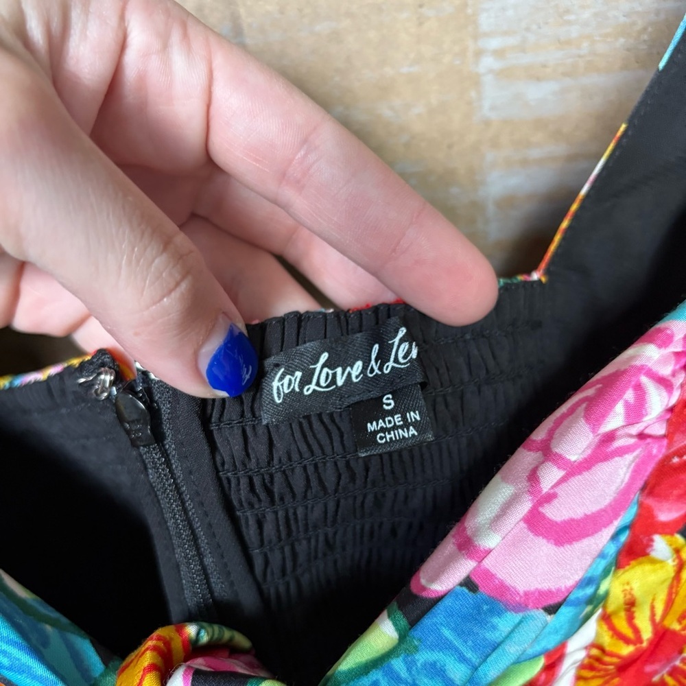 For Love & Lemons Mallory Mini Dress Floral Preppy Causal Sexy Womens S - Picture 3 of 6